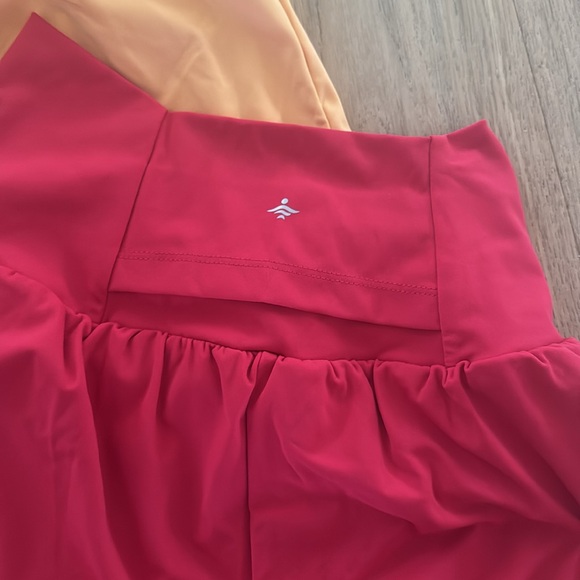 Red and Orange High-Waisted Shorts - Picture 2 of 3